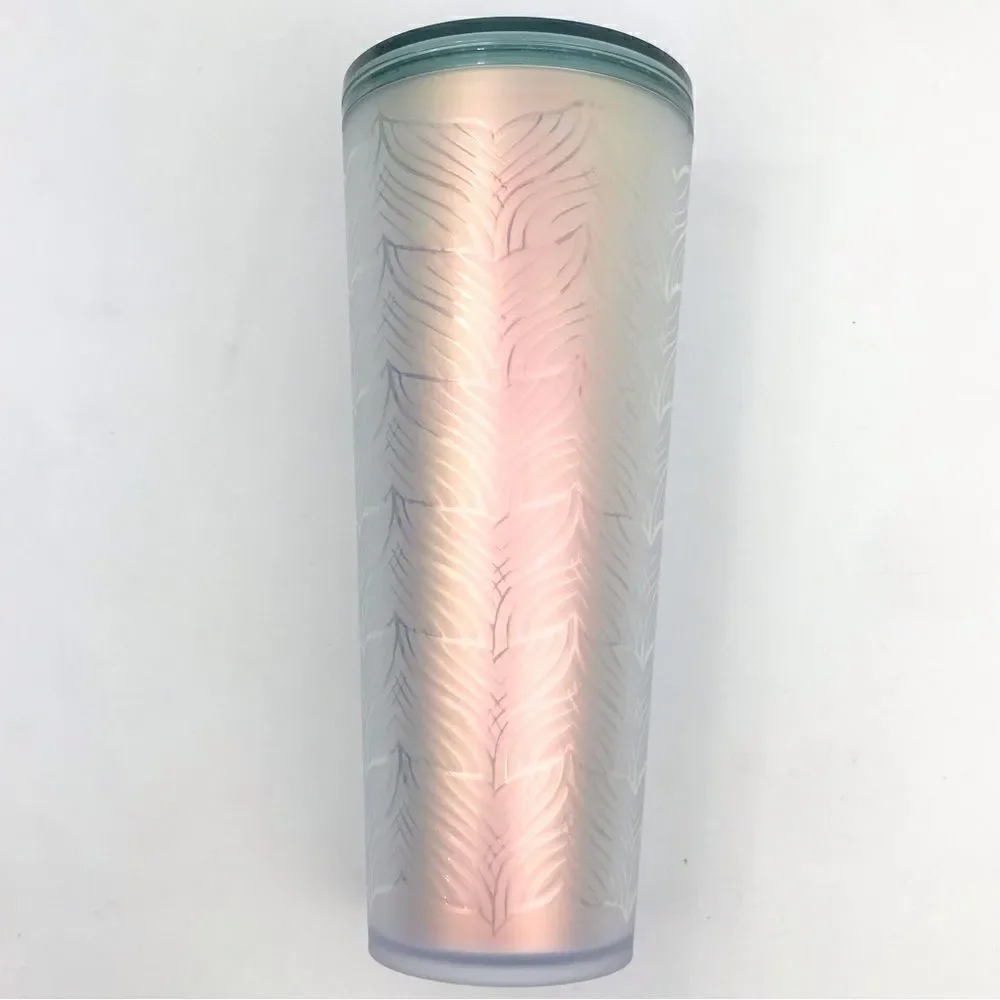 Starbucks 50th Anniversary 2021 Iridescent Frosted Mermaid Tail 24 oz Co…